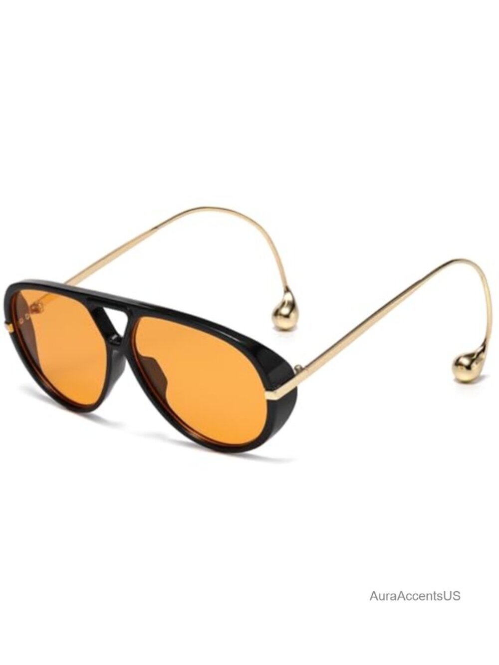 Oversized Aviator Sunglasses Adjustable Temples UV400 Protection
